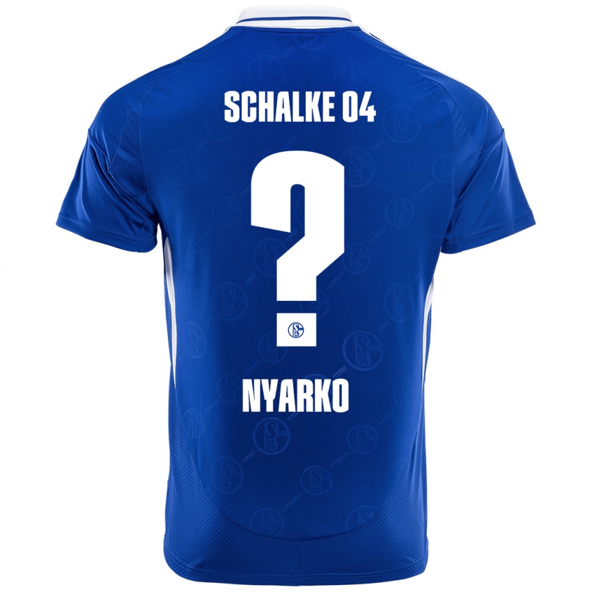 Criança Camisola Samuel Nyarko #0 Azul Real Principal 2024/25 Camisa Brasil