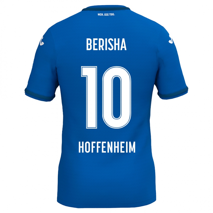 Criança Camisola Mergim Berisha #10 Azul Real Principal 2024/25 Camisa Brasil