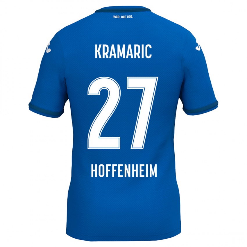 Criança Camisola Andrej Kramaric #27 Azul Real Principal 2024/25 Camisa Brasil