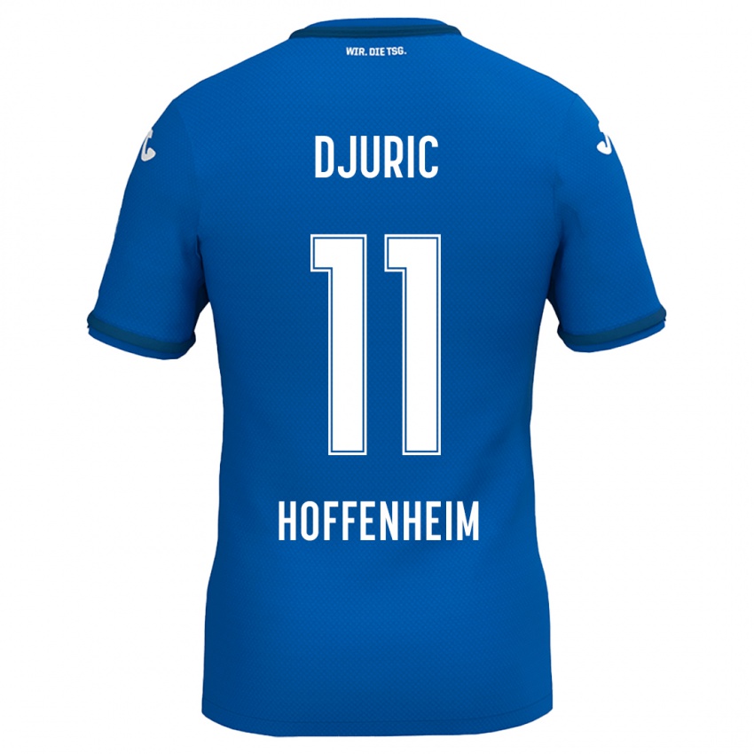 Criança Camisola Luka Djuric #11 Azul Real Principal 2024/25 Camisa Brasil