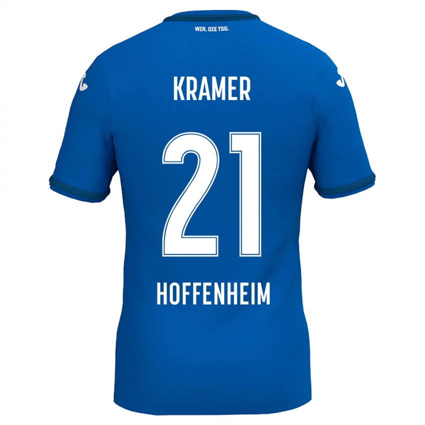 Criança Camisola Emil Kramer #21 Azul Real Principal 2024/25 Camisa Brasil