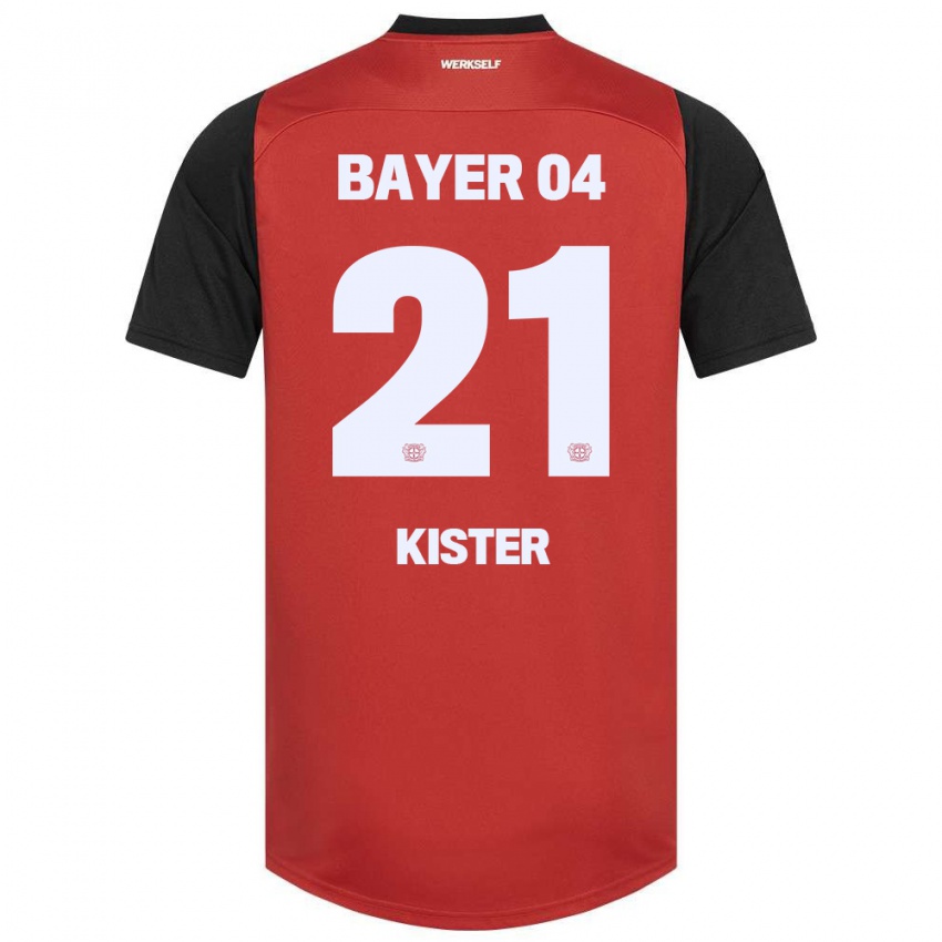 Criança Camisola Akim Kister #21 Vermelho Preto Principal 2024/25 Camisa Brasil