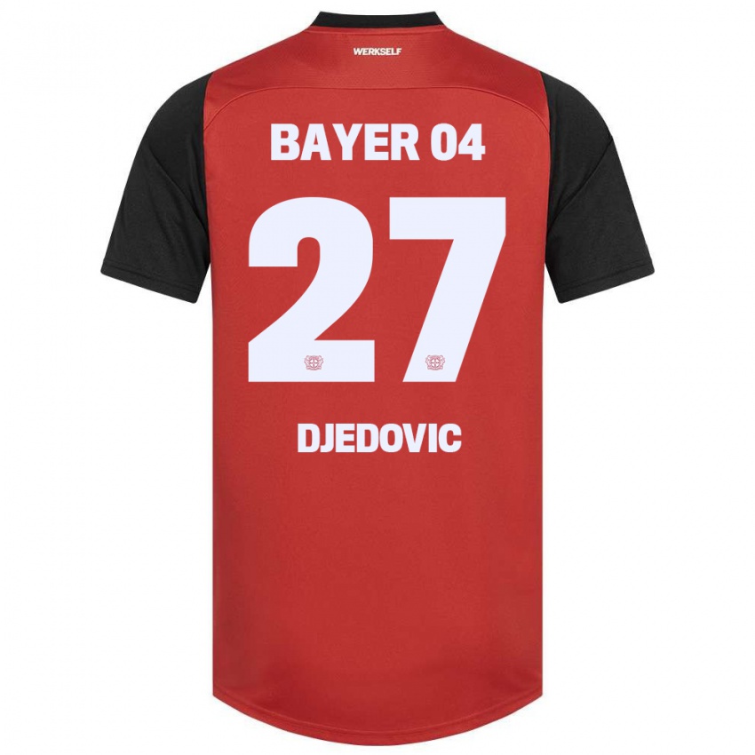 Criança Camisola Seldin Djedovic #27 Vermelho Preto Principal 2024/25 Camisa Brasil