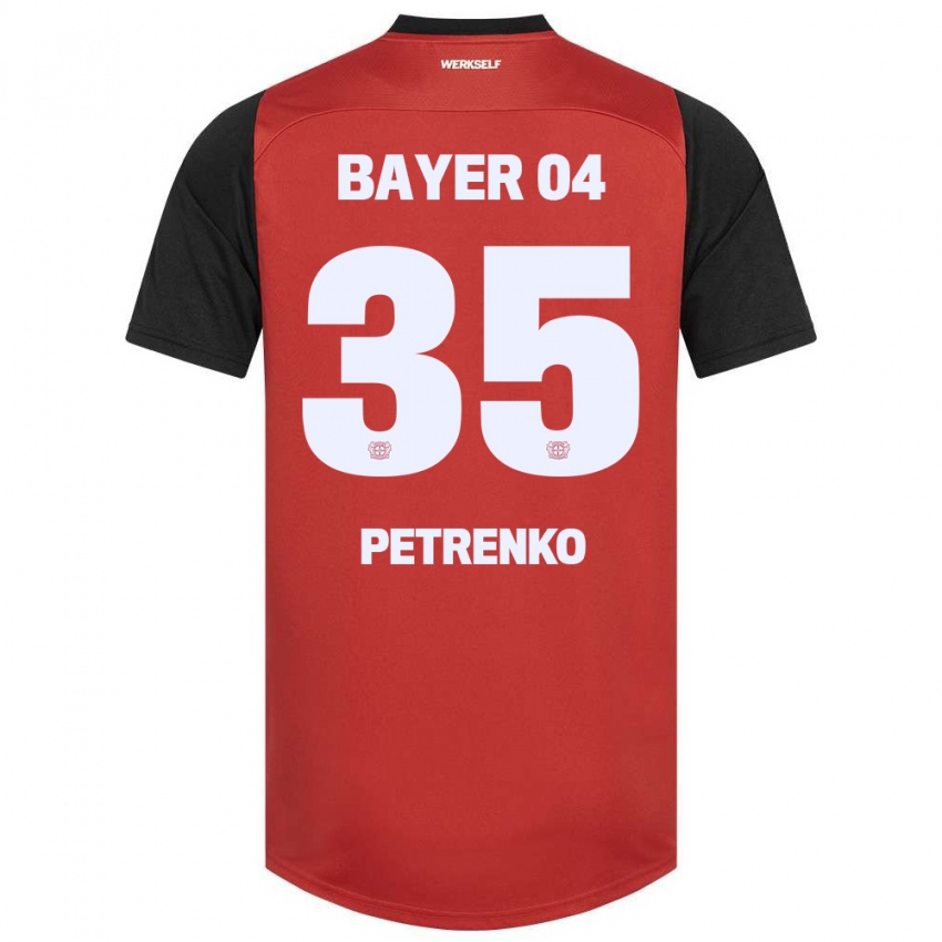 Criança Camisola Oleksandr Petrenko #35 Vermelho Preto Principal 2024/25 Camisa Brasil