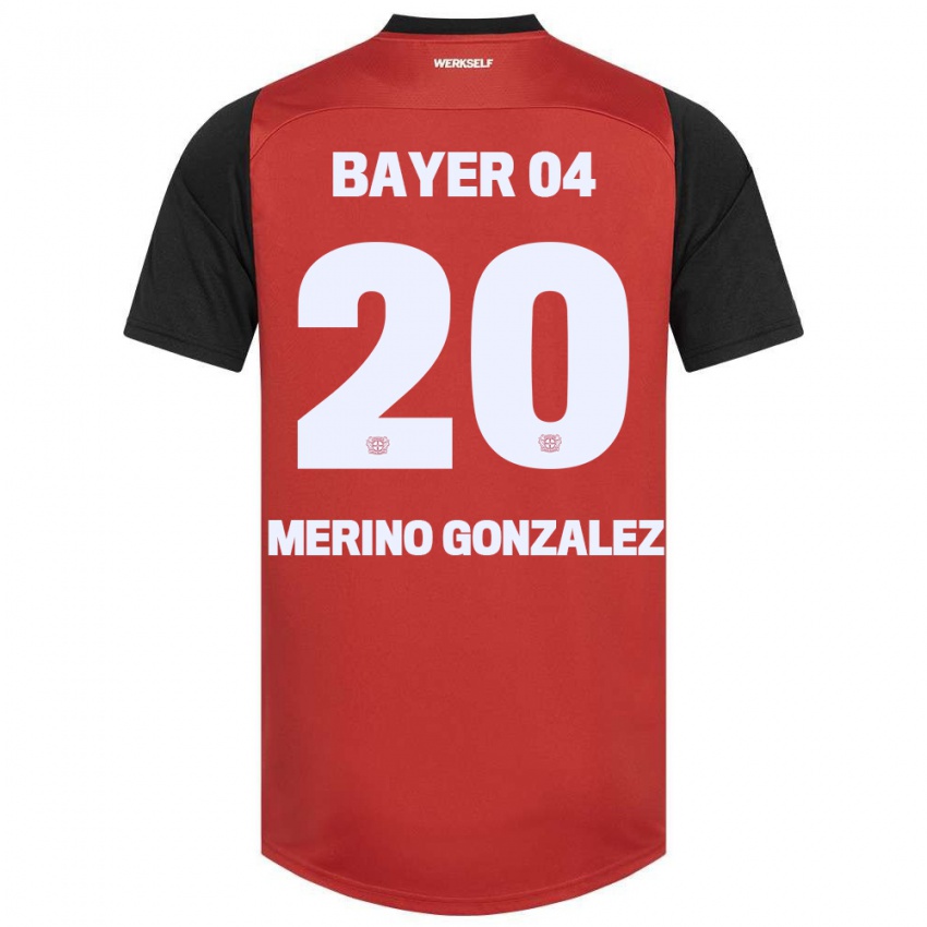 Criança Camisola Estrella Merino Gonzalez #20 Vermelho Preto Principal 2024/25 Camisa Brasil