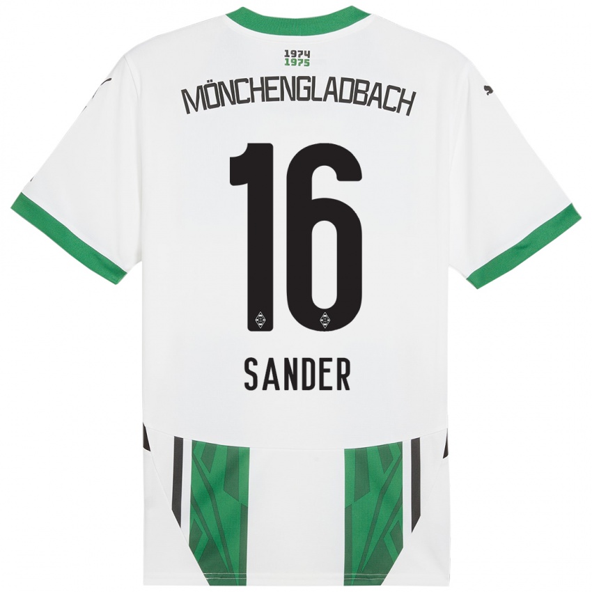 Criança Camisola Philipp Sander #16 Verde Branco Principal 2024/25 Camisa Brasil