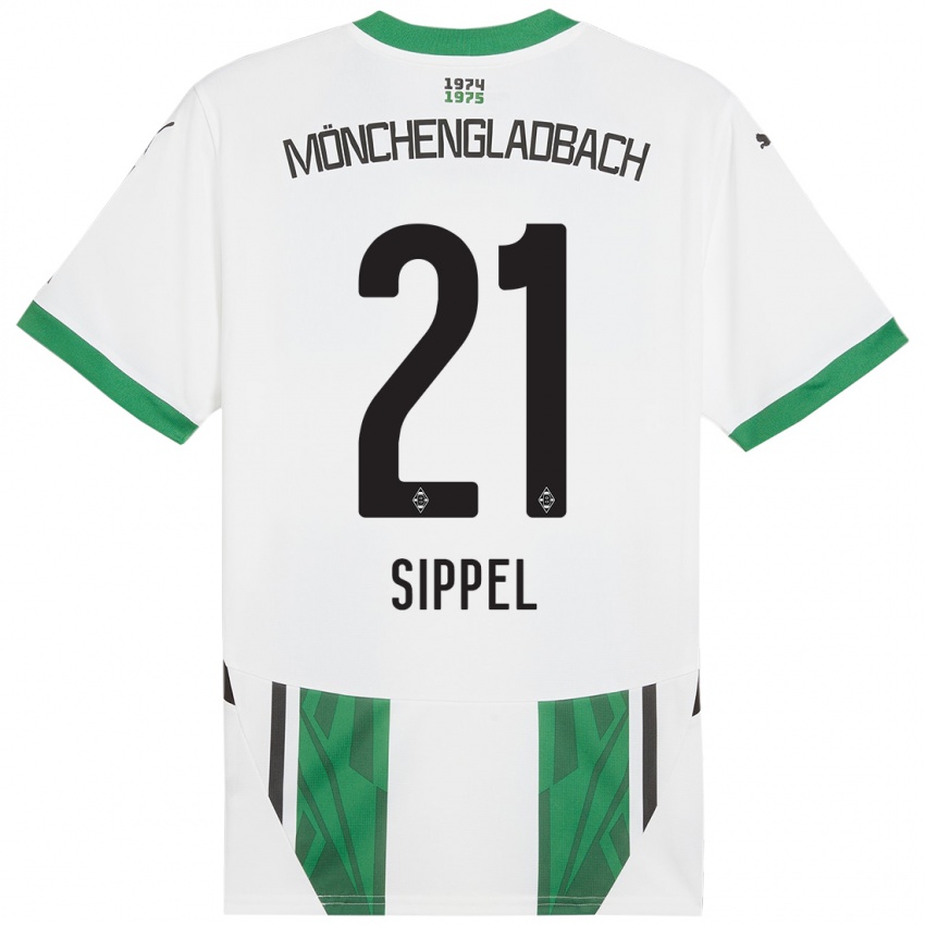 Criança Camisola Tobias Sippel #21 Verde Branco Principal 2024/25 Camisa Brasil