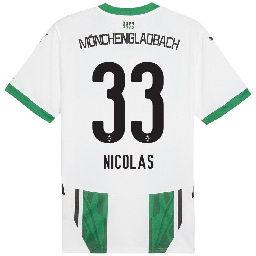 Criança Camisola Moritz Nicolas #33 Verde Branco Principal 2024/25 Camisa Brasil