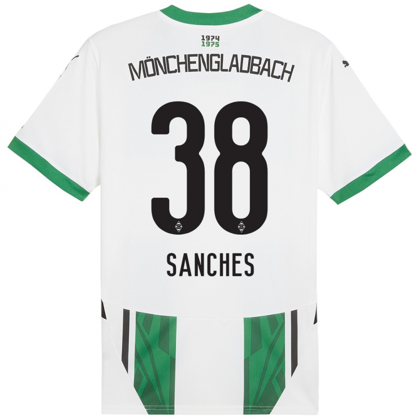 Criança Camisola Yvandro Borges Sanches #38 Verde Branco Principal 2024/25 Camisa Brasil