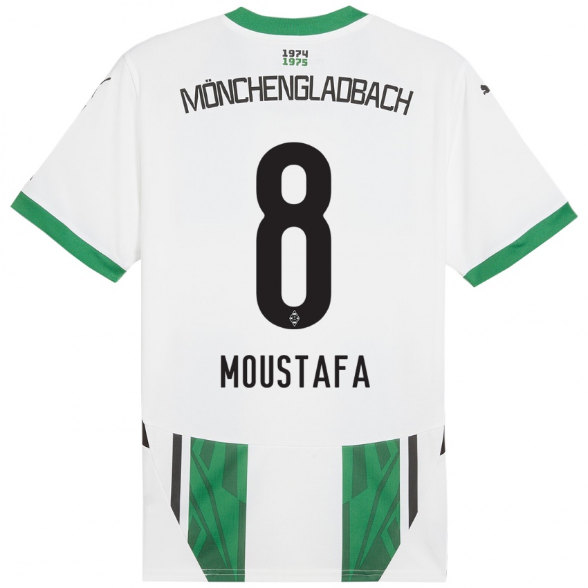 Criança Camisola Moustafa Ashraf Moustafa #8 Verde Branco Principal 2024/25 Camisa Brasil