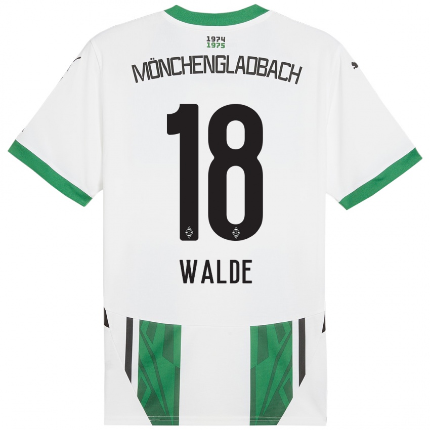 Criança Camisola Simon Walde #18 Verde Branco Principal 2024/25 Camisa Brasil