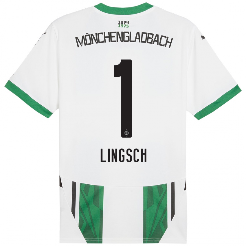 Criança Camisola Tina Lingsch #1 Verde Branco Principal 2024/25 Camisa Brasil