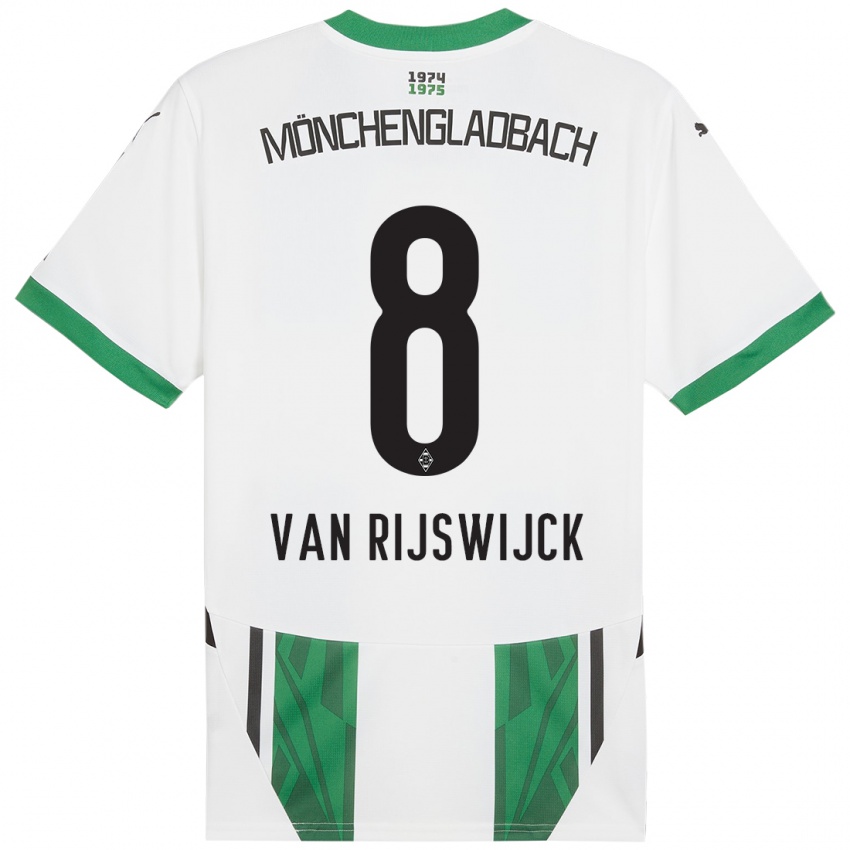 Criança Camisola Britt Van Rijswijck #8 Verde Branco Principal 2024/25 Camisa Brasil