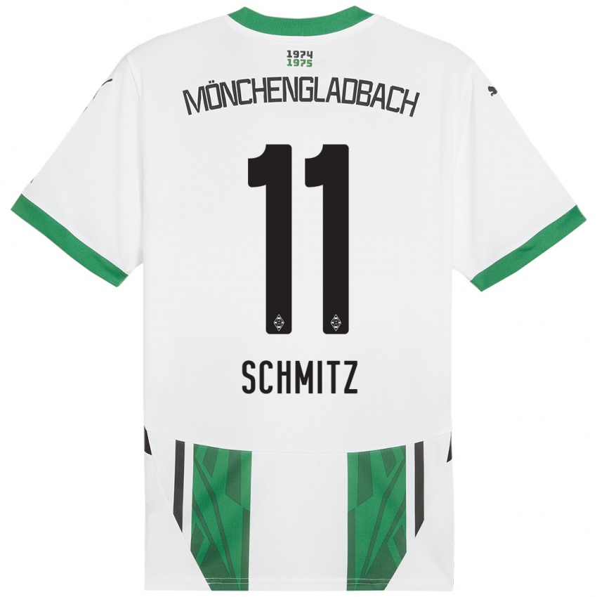 Criança Camisola Louisa Schmitz #11 Verde Branco Principal 2024/25 Camisa Brasil