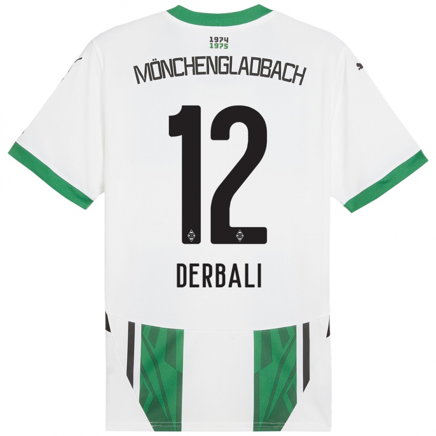 Criança Camisola Louisa Derbali #12 Verde Branco Principal 2024/25 Camisa Brasil