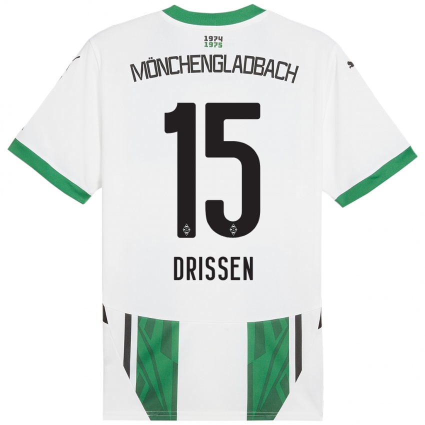 Criança Camisola Sam Drissen #15 Verde Branco Principal 2024/25 Camisa Brasil