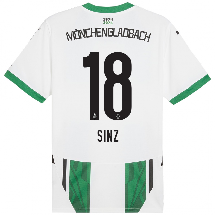 Criança Camisola Michelle Sinz #18 Verde Branco Principal 2024/25 Camisa Brasil