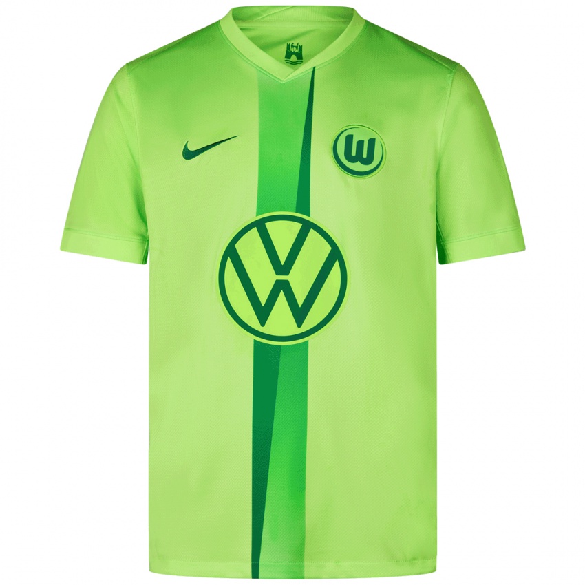 Criança Camisola Eryk Grzywacz #20 Verde Fluorescente Principal 2024/25 Camisa Brasil