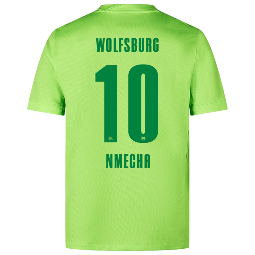 Criança Camisola Lukas Nmecha #10 Verde Fluorescente Principal 2024/25 Camisa Brasil