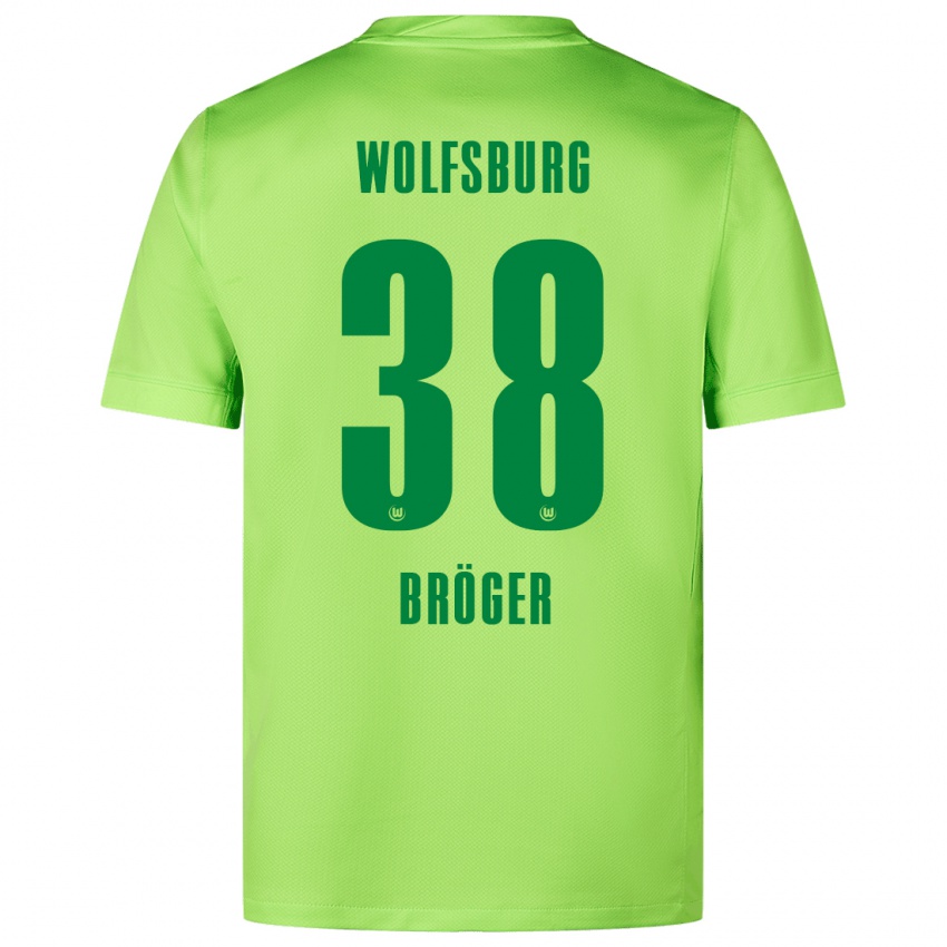 Criança Camisola Bennit Bröger #38 Verde Fluorescente Principal 2024/25 Camisa Brasil