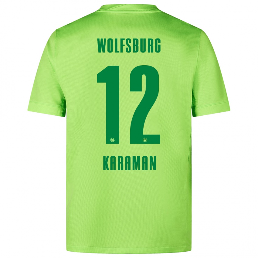 Criança Camisola Tarik Karaman #12 Verde Fluorescente Principal 2024/25 Camisa Brasil