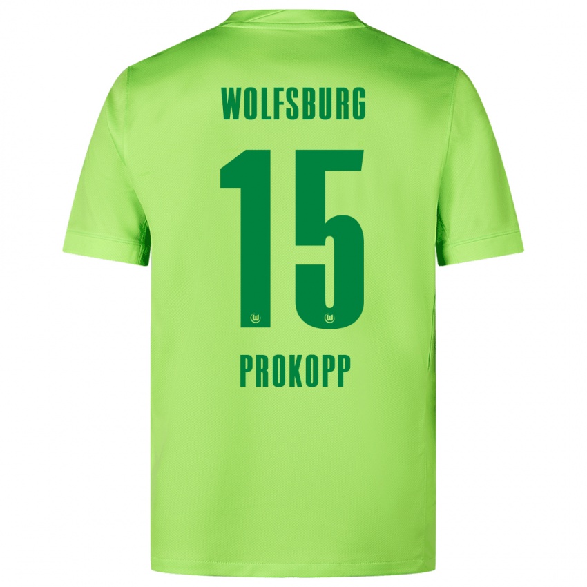 Criança Camisola Oskar Prokopp #15 Verde Fluorescente Principal 2024/25 Camisa Brasil