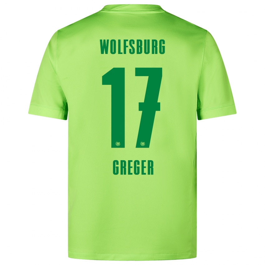 Criança Camisola Max Greger #17 Verde Fluorescente Principal 2024/25 Camisa Brasil