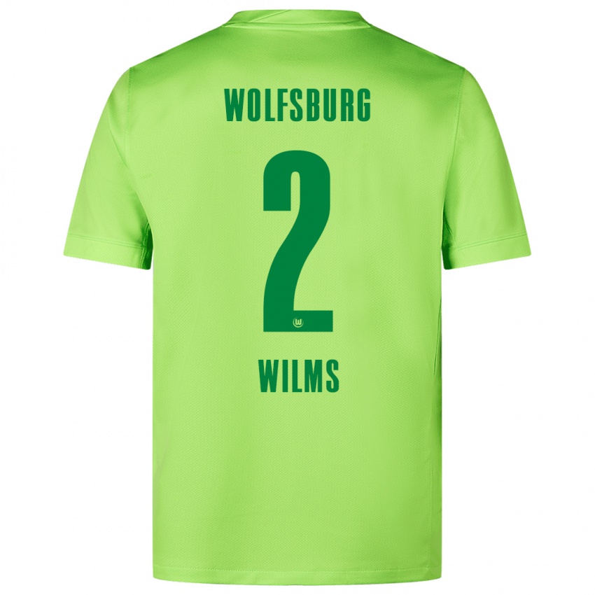 Criança Camisola Lynn Wilms #2 Verde Fluorescente Principal 2024/25 Camisa Brasil