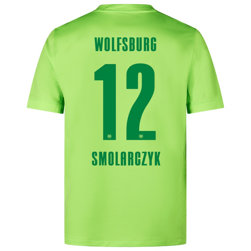 Criança Camisola Nelly Smolarczyk #12 Verde Fluorescente Principal 2024/25 Camisa Brasil