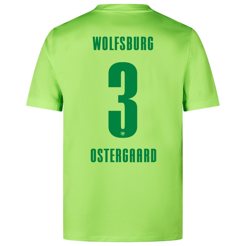 Criança Camisola Christian Östergaard #3 Verde Fluorescente Principal 2024/25 Camisa Brasil