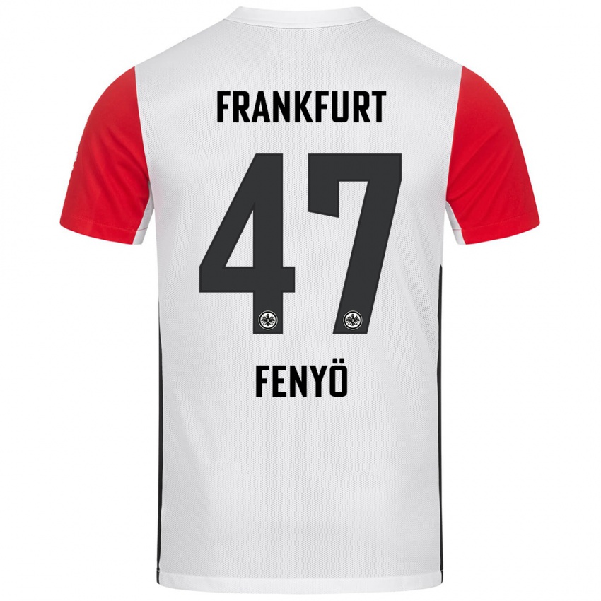 Criança Camisola Noah Fenyö #47 Branco Vermelho Principal 2024/25 Camisa Brasil