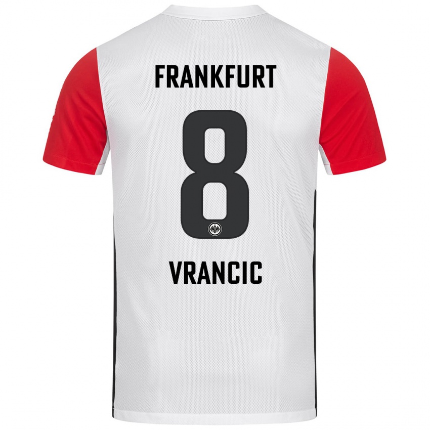 Criança Camisola Mario Vrancic #8 Branco Vermelho Principal 2024/25 Camisa Brasil