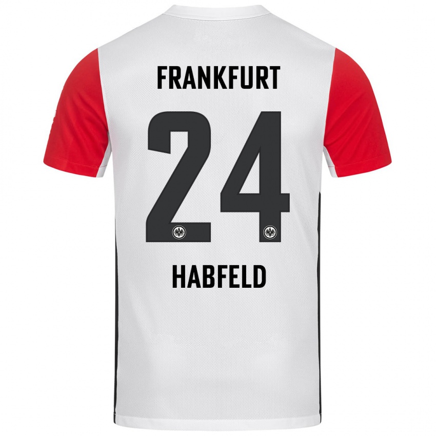 Criança Camisola Josef Haßfeld #24 Branco Vermelho Principal 2024/25 Camisa Brasil