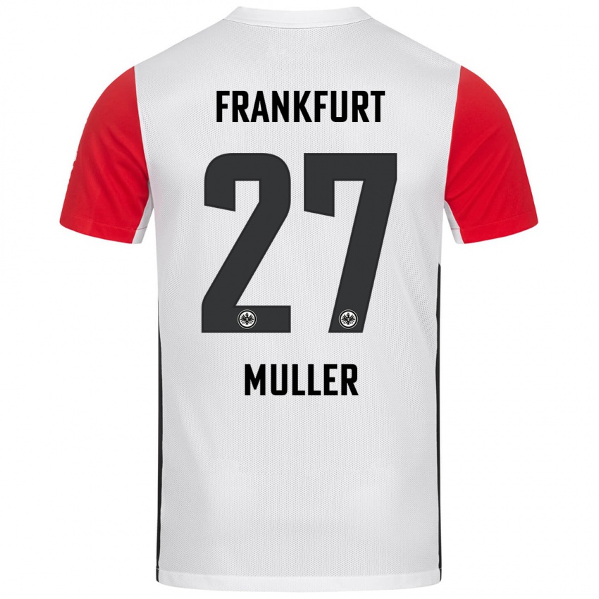 Criança Camisola Mark Müller #27 Branco Vermelho Principal 2024/25 Camisa Brasil