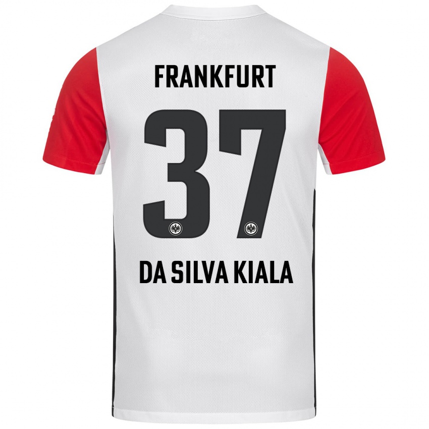 Criança Camisola Joel Da Silva Kiala #37 Branco Vermelho Principal 2024/25 Camisa Brasil