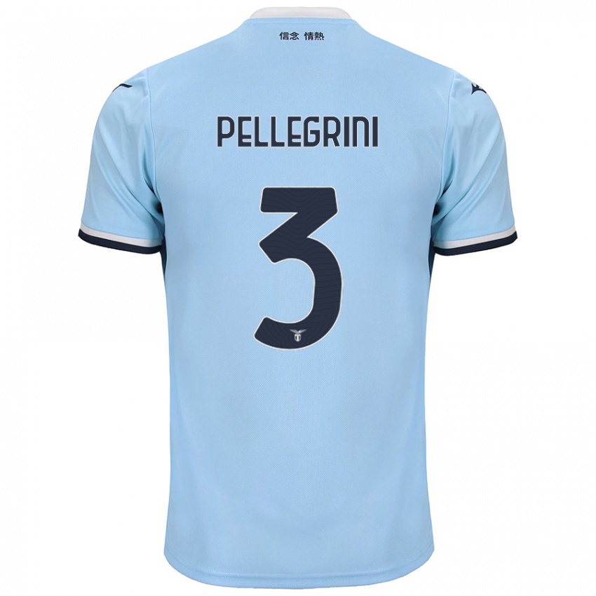 Criança Camisola Luca Pellegrini #3 Azul Principal 2024/25 Camisa Brasil