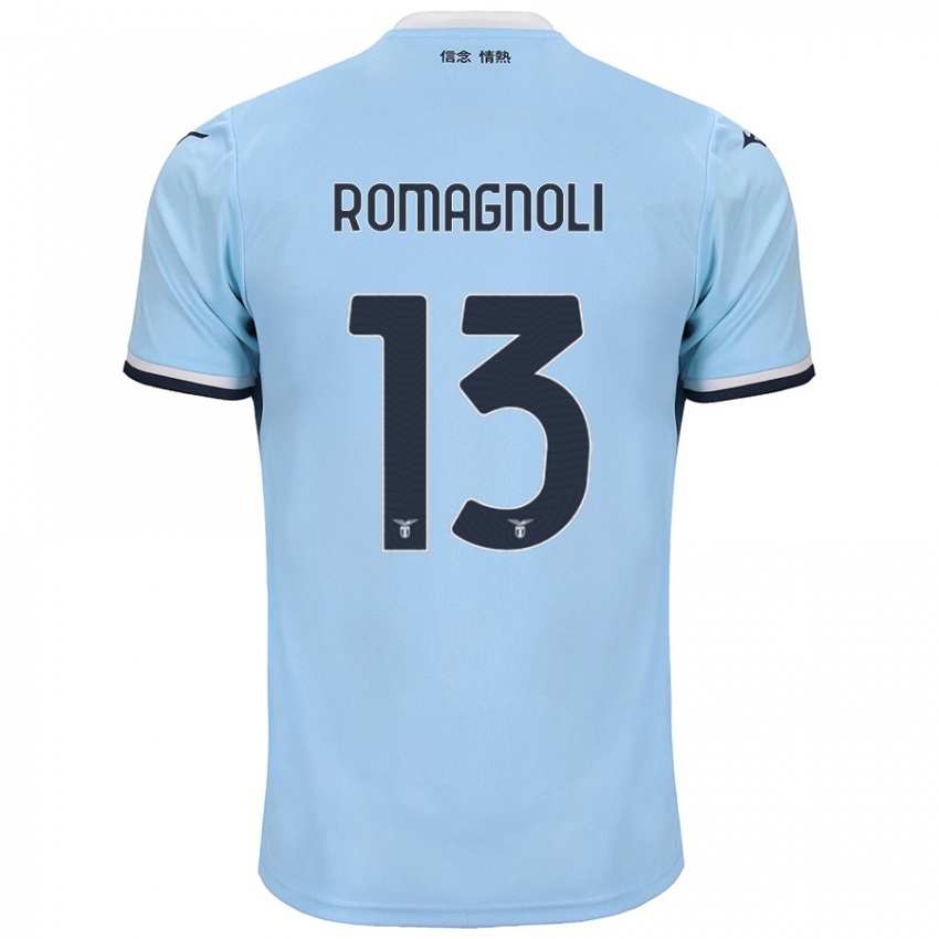 Criança Camisola Alessio Romagnoli #13 Azul Principal 2024/25 Camisa Brasil