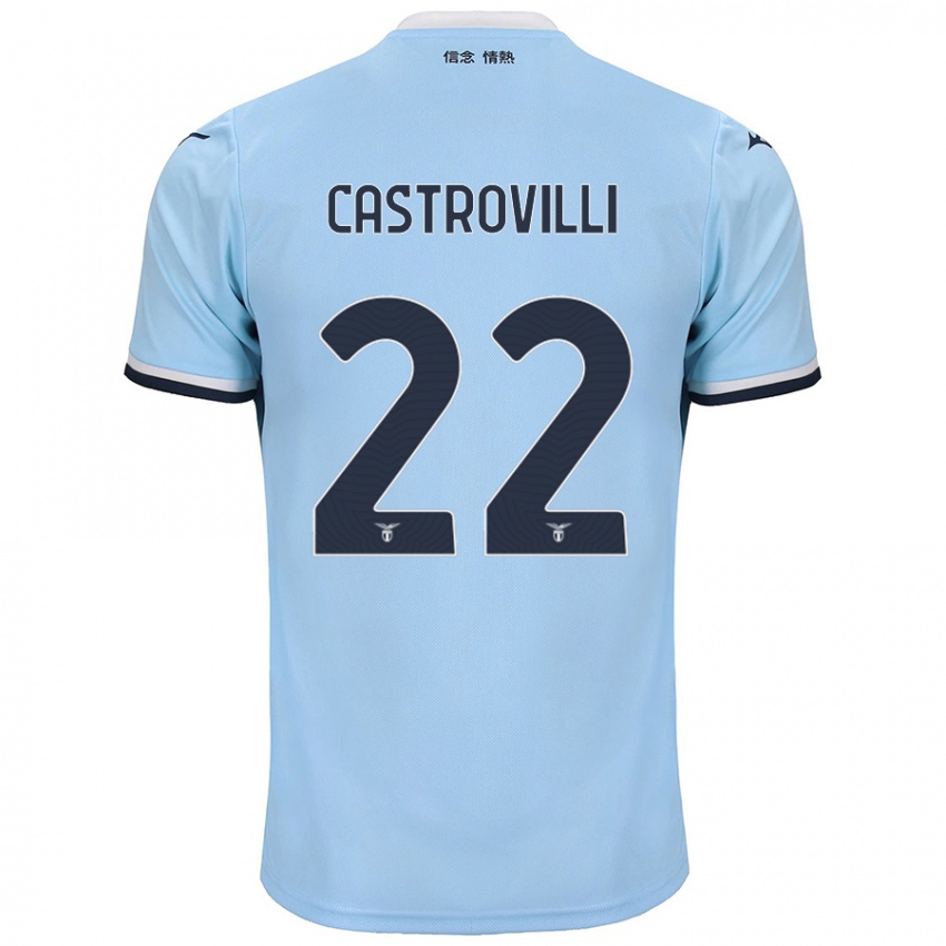 Criança Camisola Gaetano Castrovilli #22 Azul Principal 2024/25 Camisa Brasil