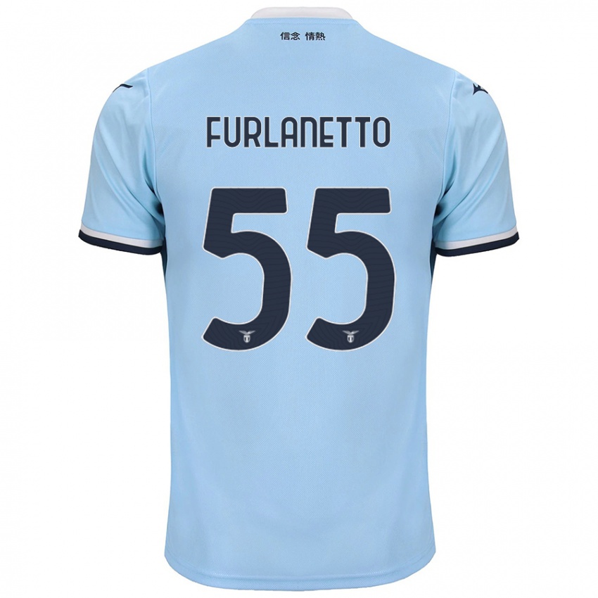 Criança Camisola Alessio Furlanetto #55 Azul Principal 2024/25 Camisa Brasil