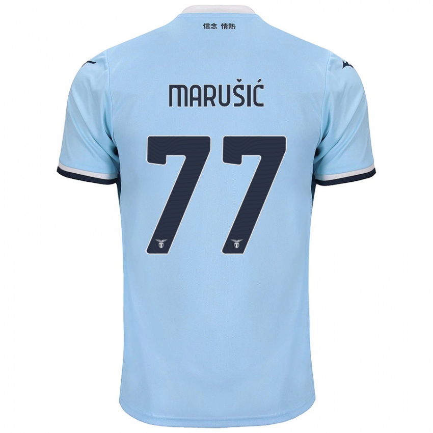 Criança Camisola Adam Marusic #77 Azul Principal 2024/25 Camisa Brasil