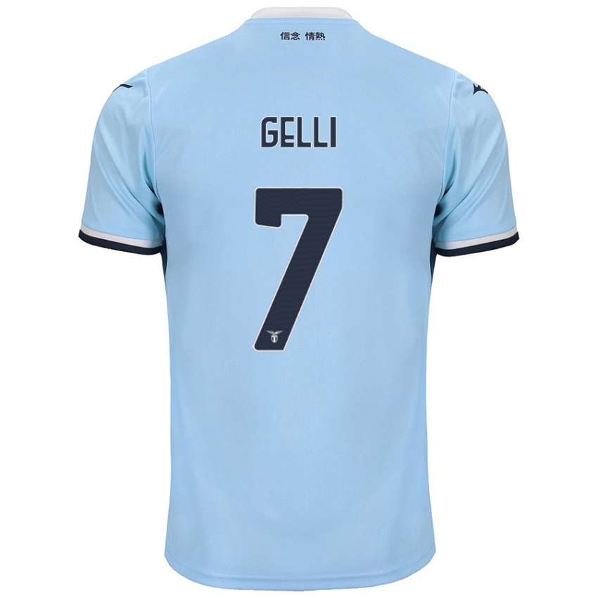 Criança Camisola Valerio Gelli #7 Azul Principal 2024/25 Camisa Brasil