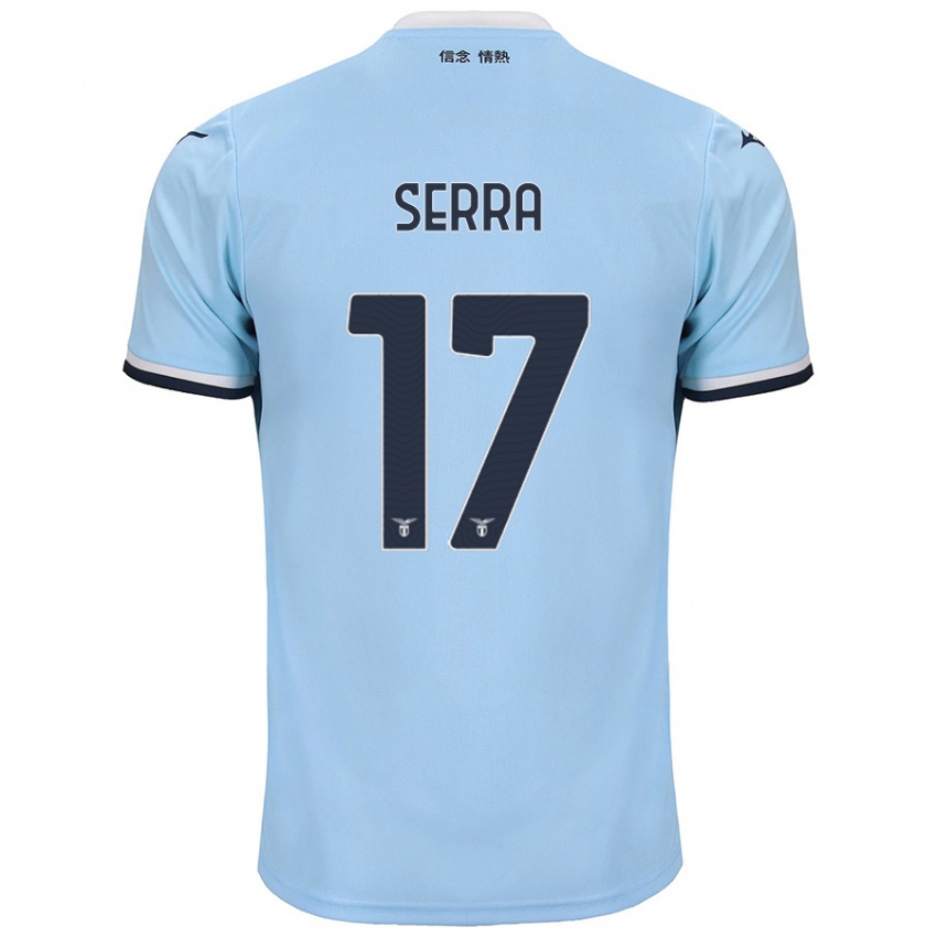 Criança Camisola Federico Serra #17 Azul Principal 2024/25 Camisa Brasil