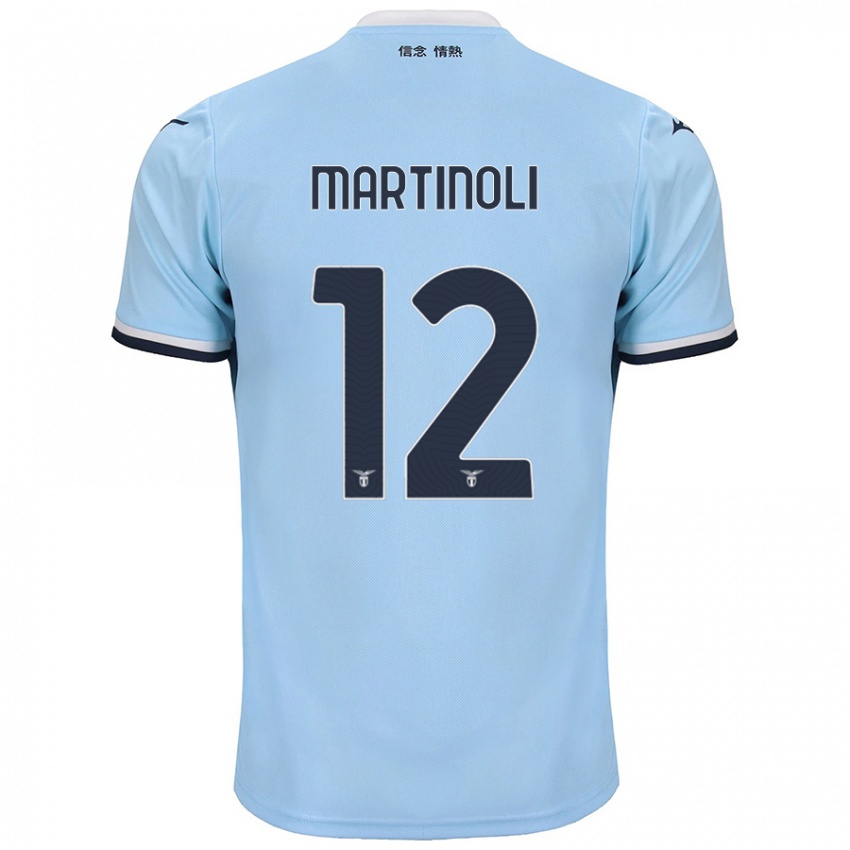 Criança Camisola Elettra Martinoli #12 Azul Principal 2024/25 Camisa Brasil