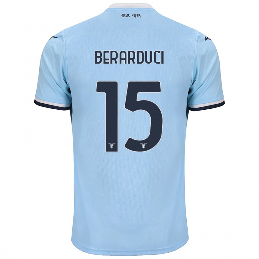 Criança Camisola Martina Berarduci #15 Azul Principal 2024/25 Camisa Brasil