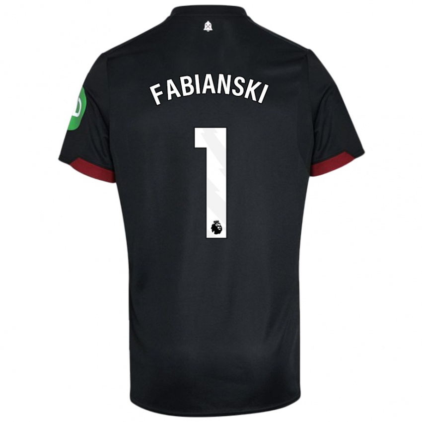 Criança Camisola Lukasz Fabianski #1 Preto Branco Alternativa 2024/25 Camisa Brasil