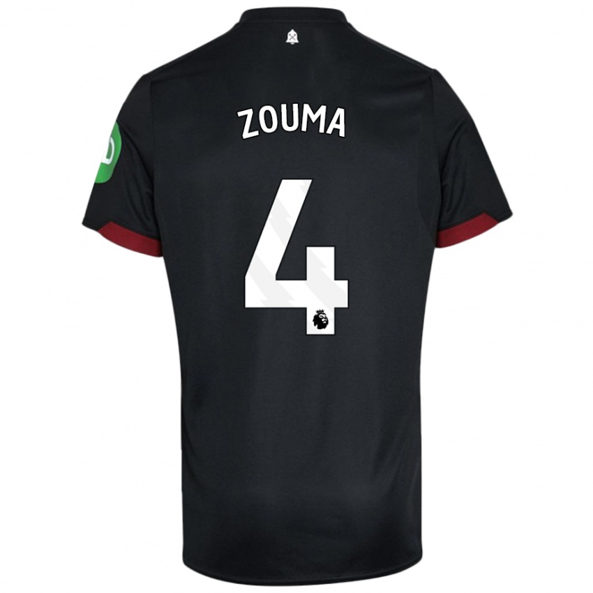 Criança Camisola Kurt Zouma #4 Preto Branco Alternativa 2024/25 Camisa Brasil