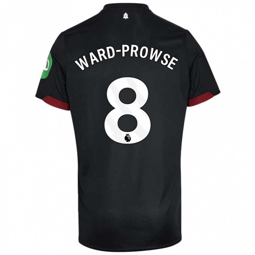 Criança Camisola James Ward-Prowse #8 Preto Branco Alternativa 2024/25 Camisa Brasil