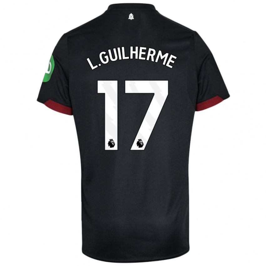 Criança Camisola Luis Guilherme #17 Preto Branco Alternativa 2024/25 Camisa Brasil