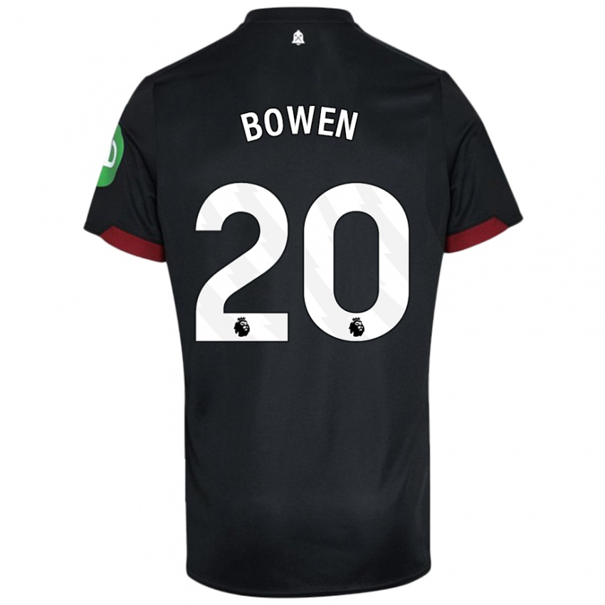 Criança Camisola Jarrod Bowen #20 Preto Branco Alternativa 2024/25 Camisa Brasil