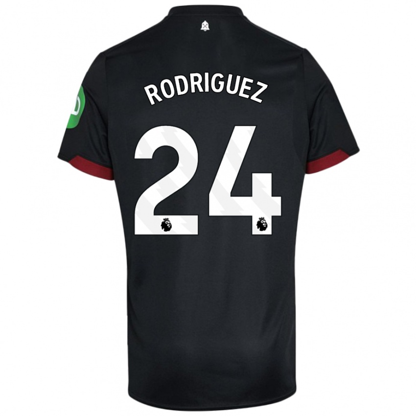 Criança Camisola Guido Rodríguez #24 Preto Branco Alternativa 2024/25 Camisa Brasil